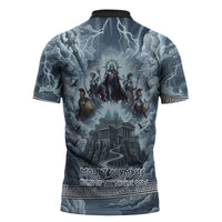Mount Olympus Zipper Polo Shirt Throne Of The Twelve Gods Greek Mythology