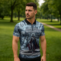 Mount Olympus Zipper Polo Shirt Throne Of The Twelve Gods Greek Mythology