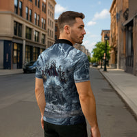 Mount Olympus Zipper Polo Shirt Throne Of The Twelve Gods Greek Mythology