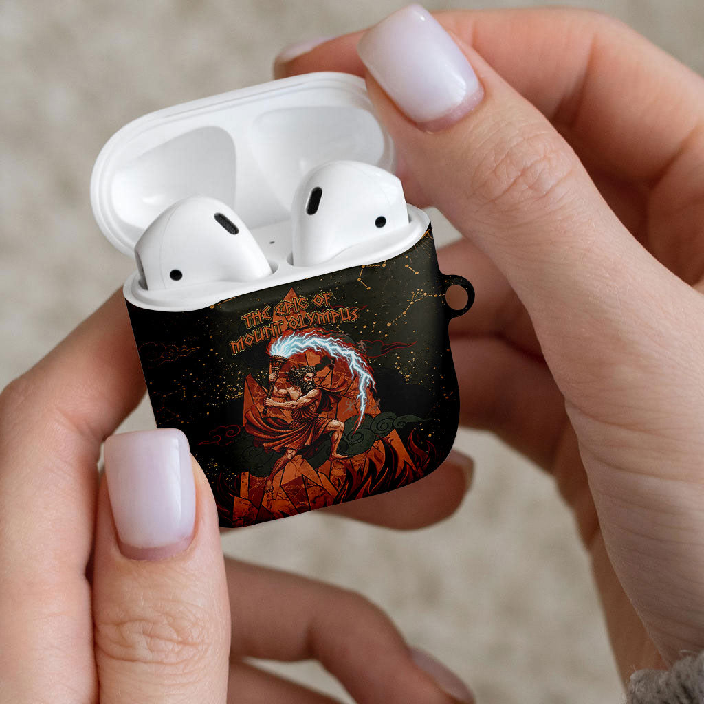Mount Olympus AirPods Case Greek Prometheus Torch Flame Lightning Mountain Constellations