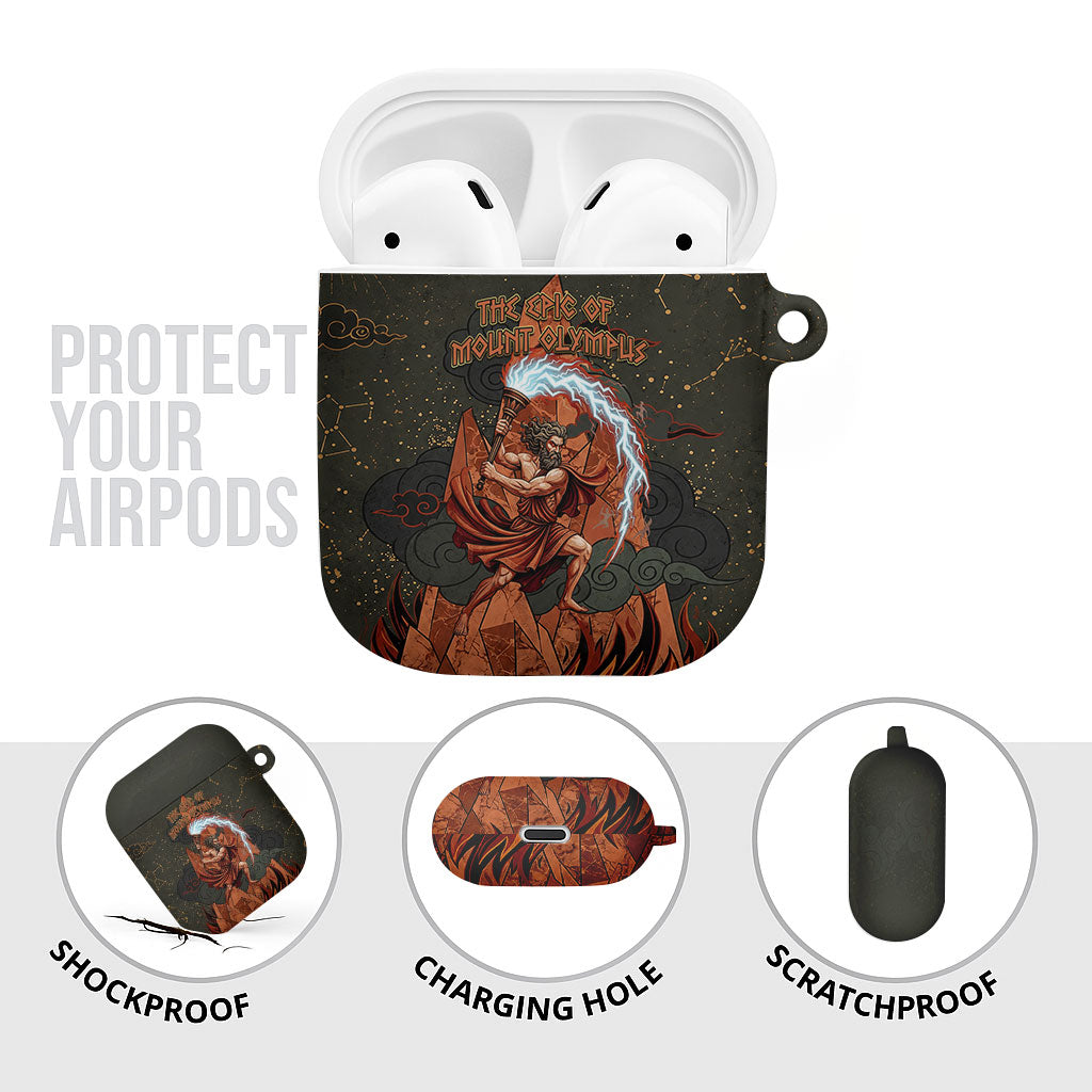 Mount Olympus AirPods Case Greek Prometheus Torch Flame Lightning Mountain Constellations