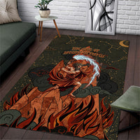 Mount Olympus Area Rug Greek Prometheus Torch Flame Lightning Mountain Constellations