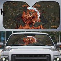 Mount Olympus Auto Sun Shade Greek Prometheus Torch Flame Lightning Mountain Constellations