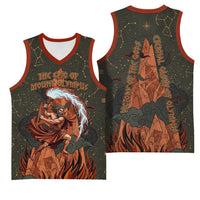 Mount Olympus Basketball Jersey Greek Prometheus Torch Flame Lightning Mountain Constellations