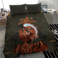 Mount Olympus Bedding Set Greek Prometheus Torch Flame Lightning Mountain Constellations