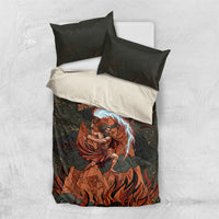 Mount Olympus Bedding Set Greek Prometheus Torch Flame Lightning Mountain Constellations