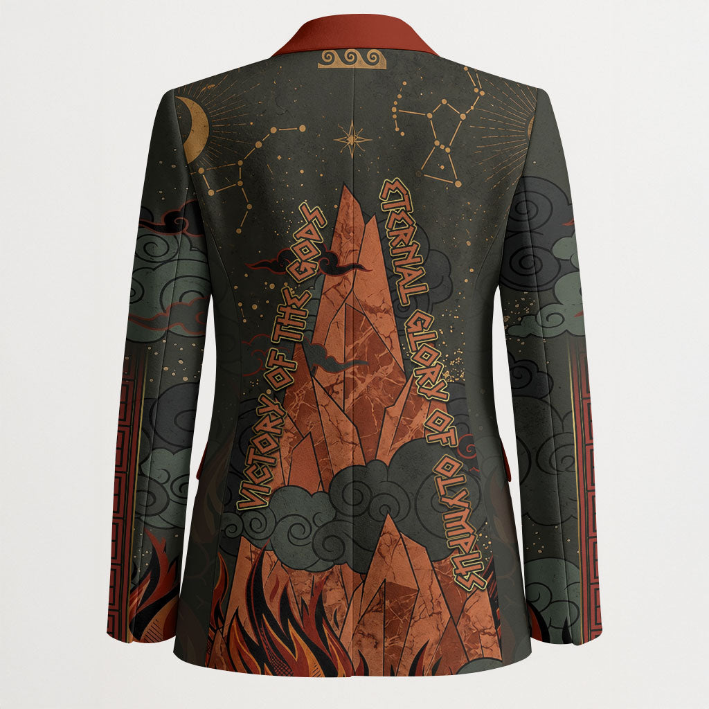 Mount Olympus Blazer Greek Prometheus Torch Flame Lightning Mountain Constellations