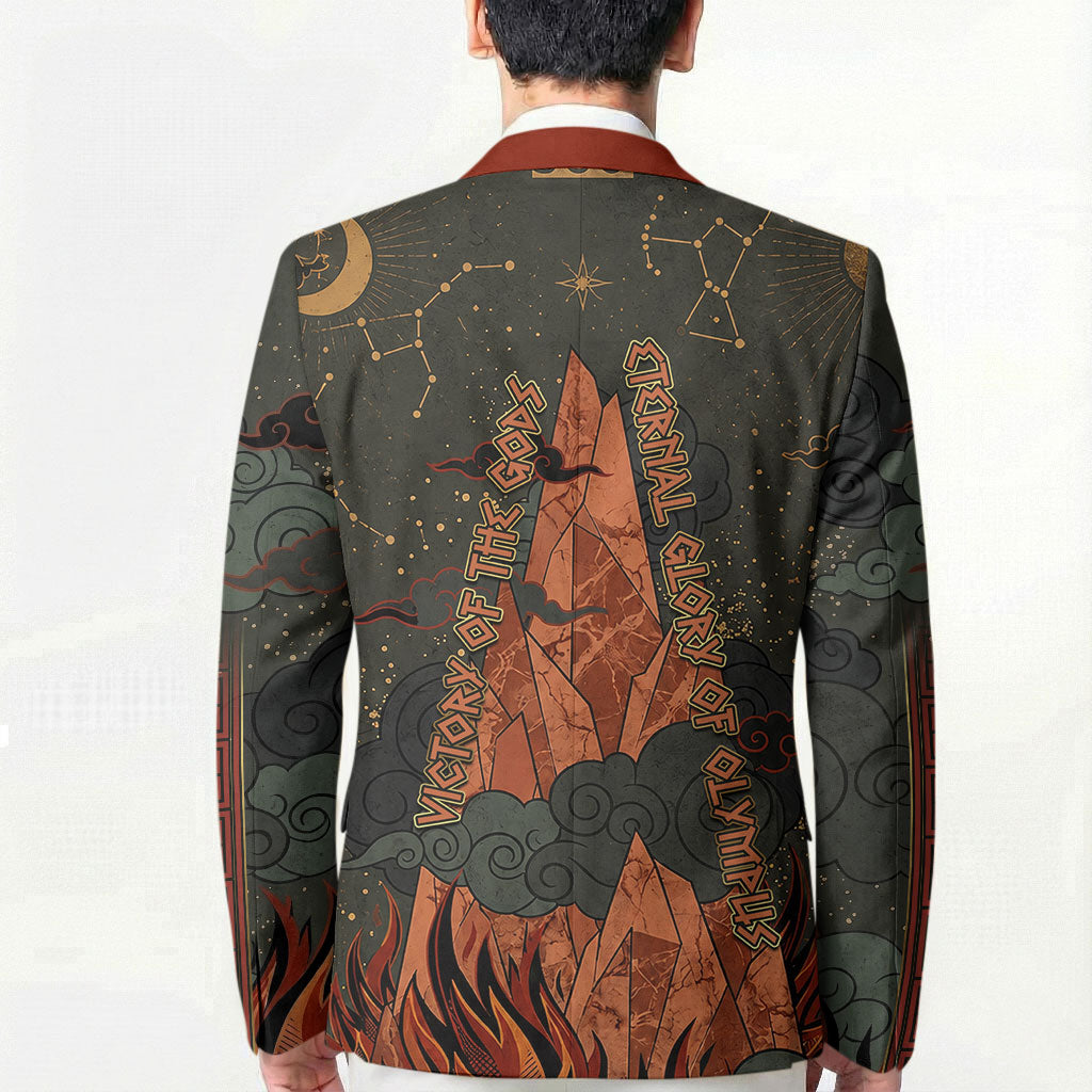 Mount Olympus Blazer Greek Prometheus Torch Flame Lightning Mountain Constellations