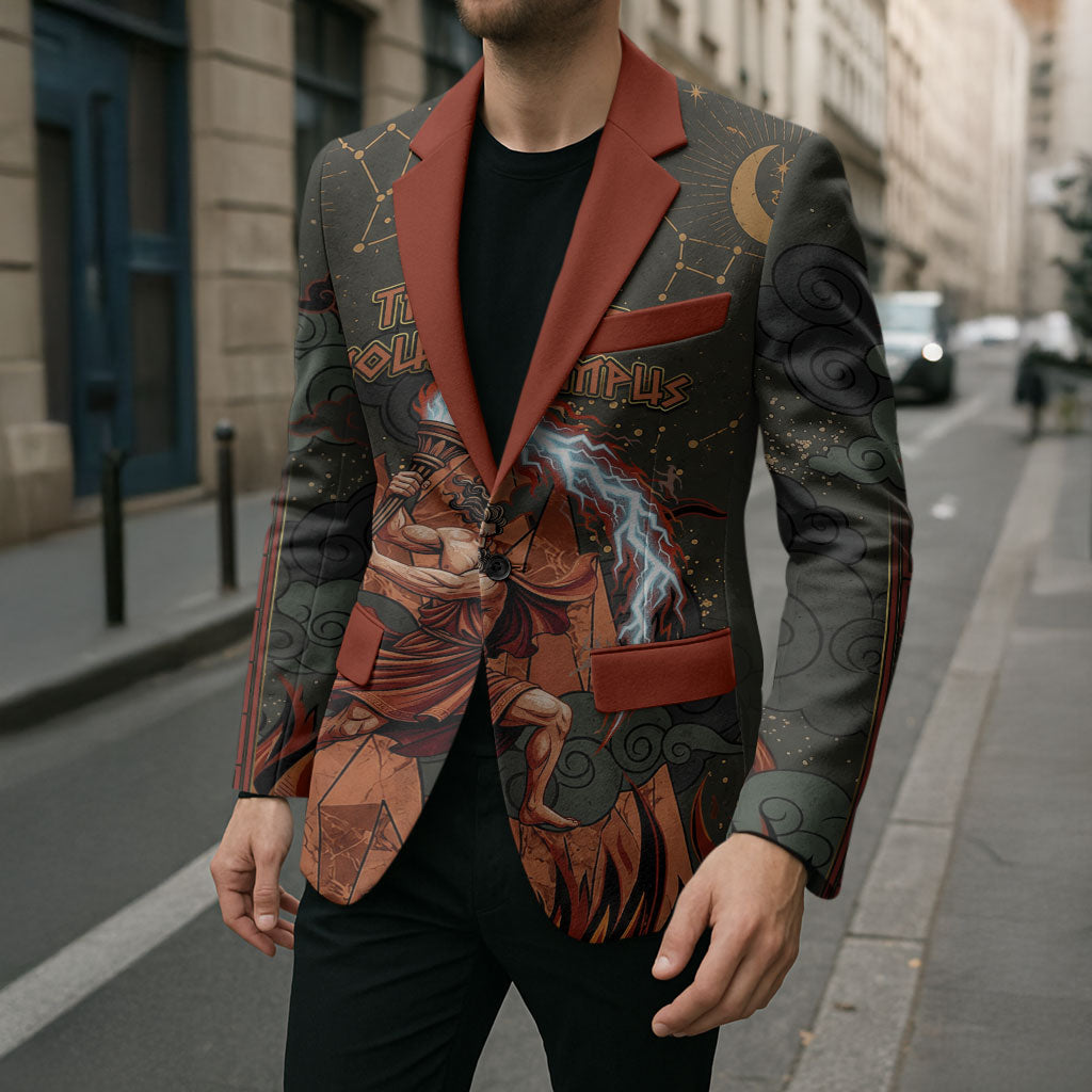 Mount Olympus Blazer Greek Prometheus Torch Flame Lightning Mountain Constellations
