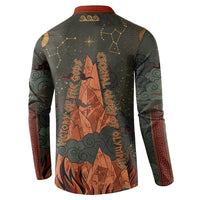 Mount Olympus Button Sweatshirt Greek Prometheus Torch Flame Lightning Mountain Constellations