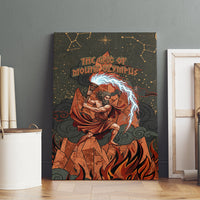 Mount Olympus Canvas Wall Art Greek Prometheus Torch Flame Lightning Mountain Constellations