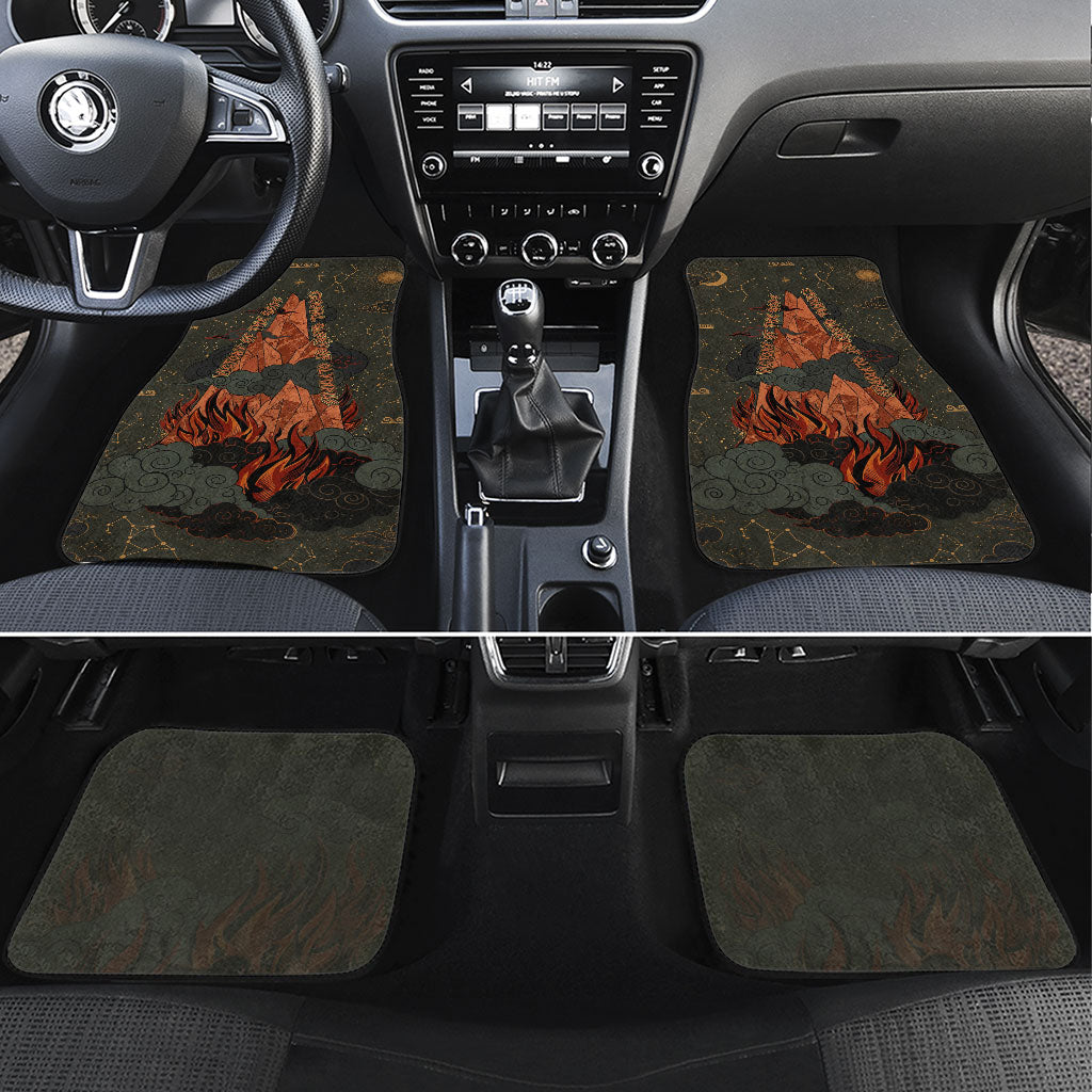 Mount Olympus Car Mats Greek Prometheus Torch Flame Lightning Mountain Constellations