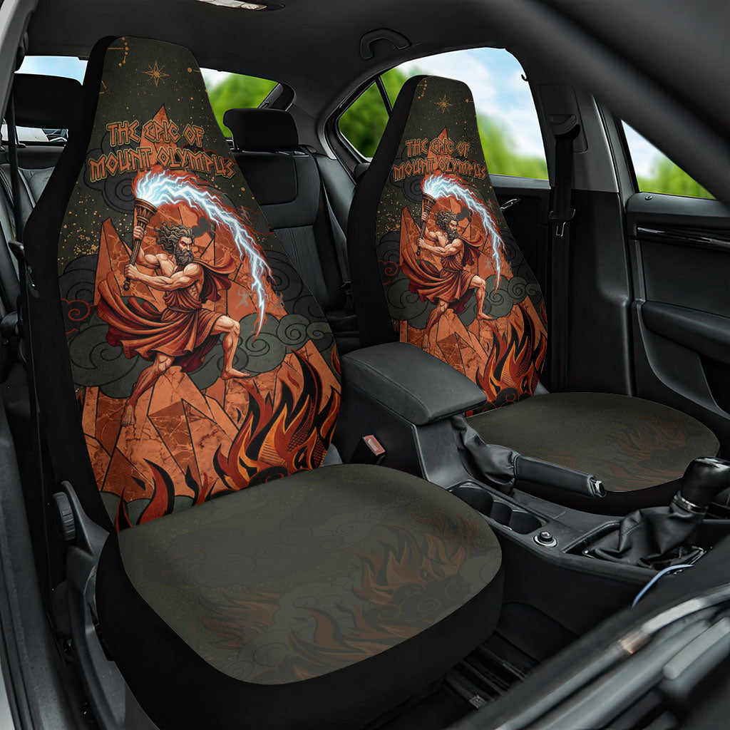 Mount Olympus Car Seat Cover Greek Prometheus Torch Flame Lightning Mountain Constellations
