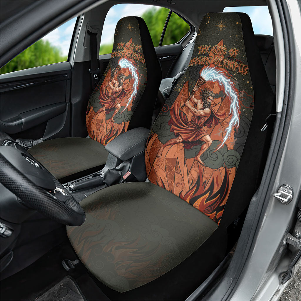 Mount Olympus Car Seat Cover Greek Prometheus Torch Flame Lightning Mountain Constellations