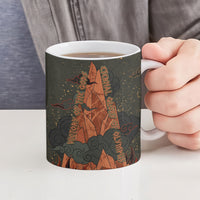 Mount Olympus Ceramic Mug Greek Prometheus Torch Flame Lightning Mountain Constellations