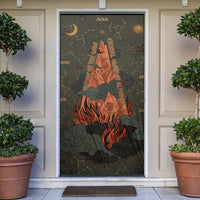 Mount Olympus Door Cover Greek Prometheus Torch Flame Lightning Mountain Constellations