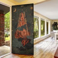 Mount Olympus Door Cover Greek Prometheus Torch Flame Lightning Mountain Constellations