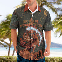 Mount Olympus Hawaiian Shirt Greek Prometheus Torch Flame Lightning Mountain Constellations