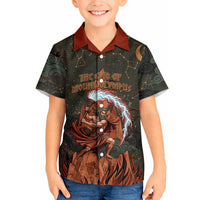 Mount Olympus Hawaiian Shirt Greek Prometheus Torch Flame Lightning Mountain Constellations