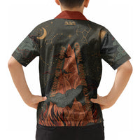 Mount Olympus Hawaiian Shirt Greek Prometheus Torch Flame Lightning Mountain Constellations