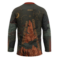 Mount Olympus Hockey Jersey Greek Prometheus Torch Flame Lightning Mountain Constellations