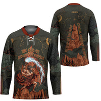 Mount Olympus Hockey Jersey Greek Prometheus Torch Flame Lightning Mountain Constellations