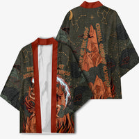 Mount Olympus Kimono Greek Prometheus Torch Flame Lightning Mountain Constellations