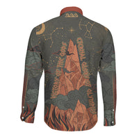 Mount Olympus Long Sleeve Button Shirt Greek Prometheus Torch Flame Lightning Mountain Constellations