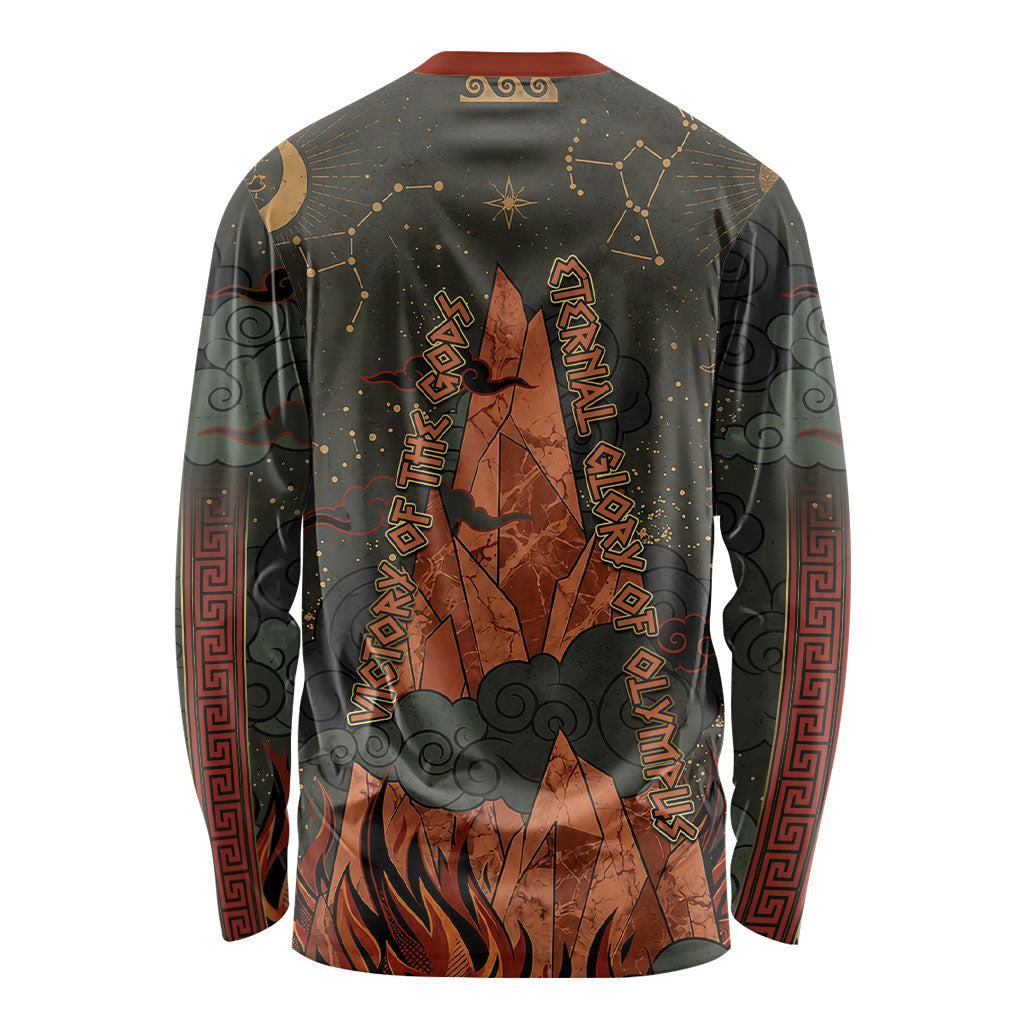 Mount Olympus Long Sleeve Shirt Greek Prometheus Torch Flame Lightning Mountain Constellations
