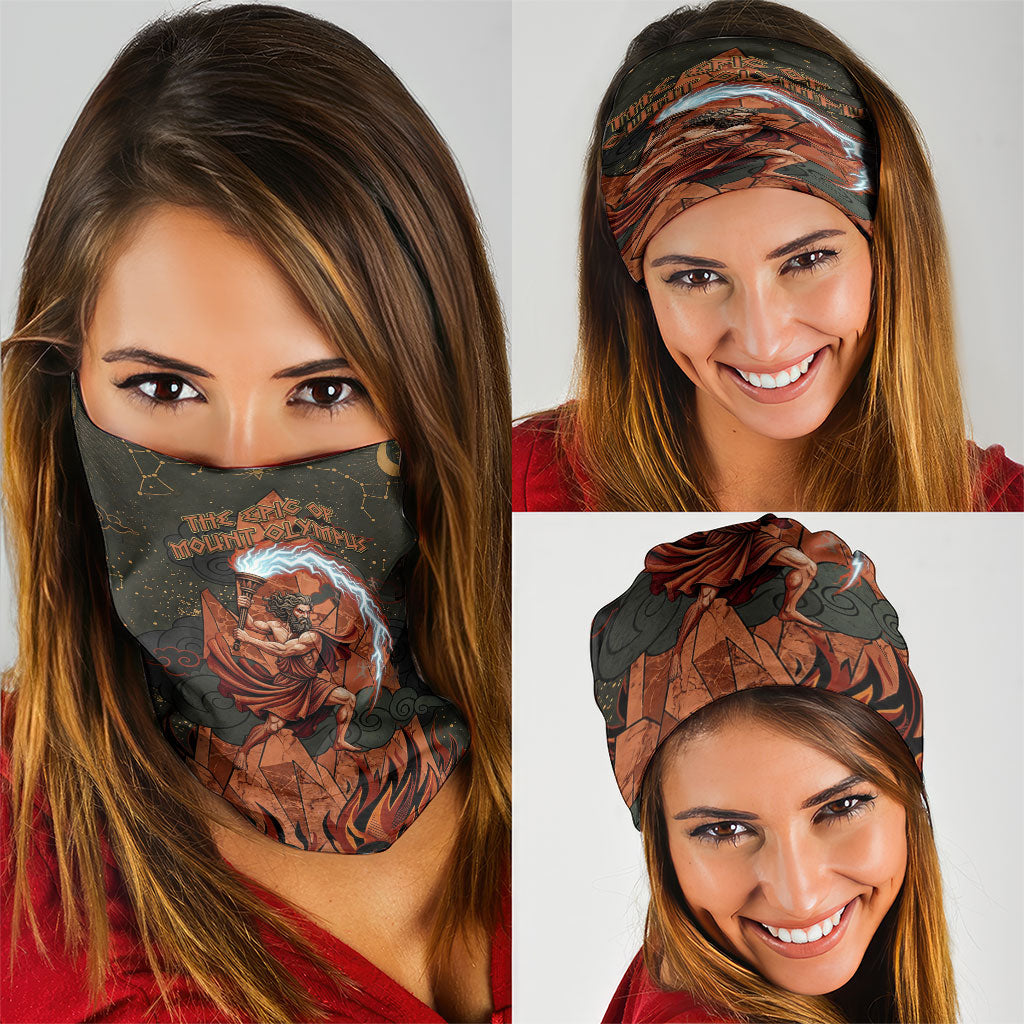Mount Olympus Neck Gaiter Greek Prometheus Torch Flame Lightning Mountain Constellations