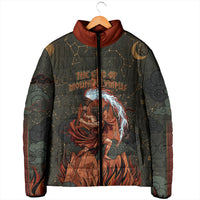 Mount Olympus Padded Jacket Greek Prometheus Torch Flame Lightning Mountain Constellations