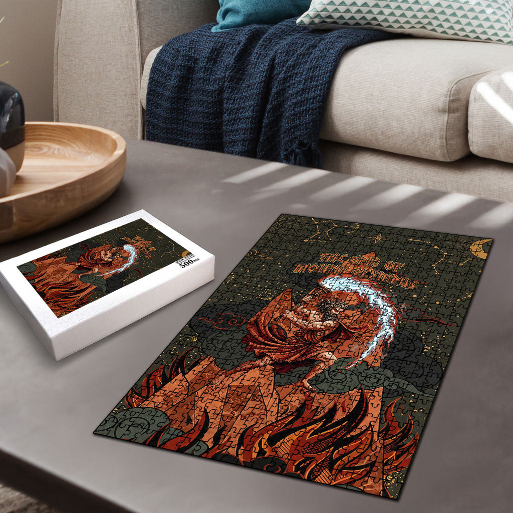 Mount Olympus Puzzle Greek Prometheus Torch Flame Lightning Mountain Constellations