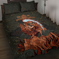 Mount Olympus Quilt Bed Set Greek Prometheus Torch Flame Lightning Mountain Constellations