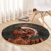 Mount Olympus Round Carpet Greek Prometheus Torch Flame Lightning Mountain Constellations