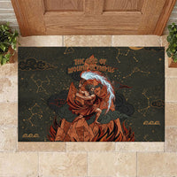 Mount Olympus Rubber Doormat Greek Prometheus Torch Flame Lightning Mountain Constellations