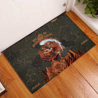 Mount Olympus Rubber Doormat Greek Prometheus Torch Flame Lightning Mountain Constellations