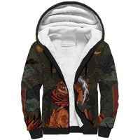Mount Olympus Sherpa Hoodie Greek Prometheus Torch Flame Lightning Mountain Constellations