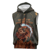 Mount Olympus Sleeveless Hoodie Greek Prometheus Torch Flame Lightning Mountain Constellations