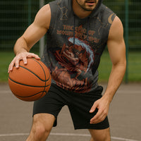 Mount Olympus Sleeveless Hoodie Greek Prometheus Torch Flame Lightning Mountain Constellations