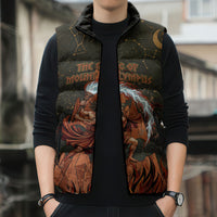 Mount Olympus Sleeveless Puffer Jacket Greek Prometheus Torch Flame Lightning Mountain Constellations