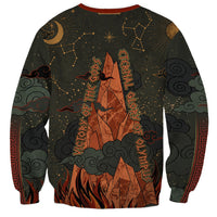 Mount Olympus Sweatshirt Greek Prometheus Torch Flame Lightning Mountain Constellations