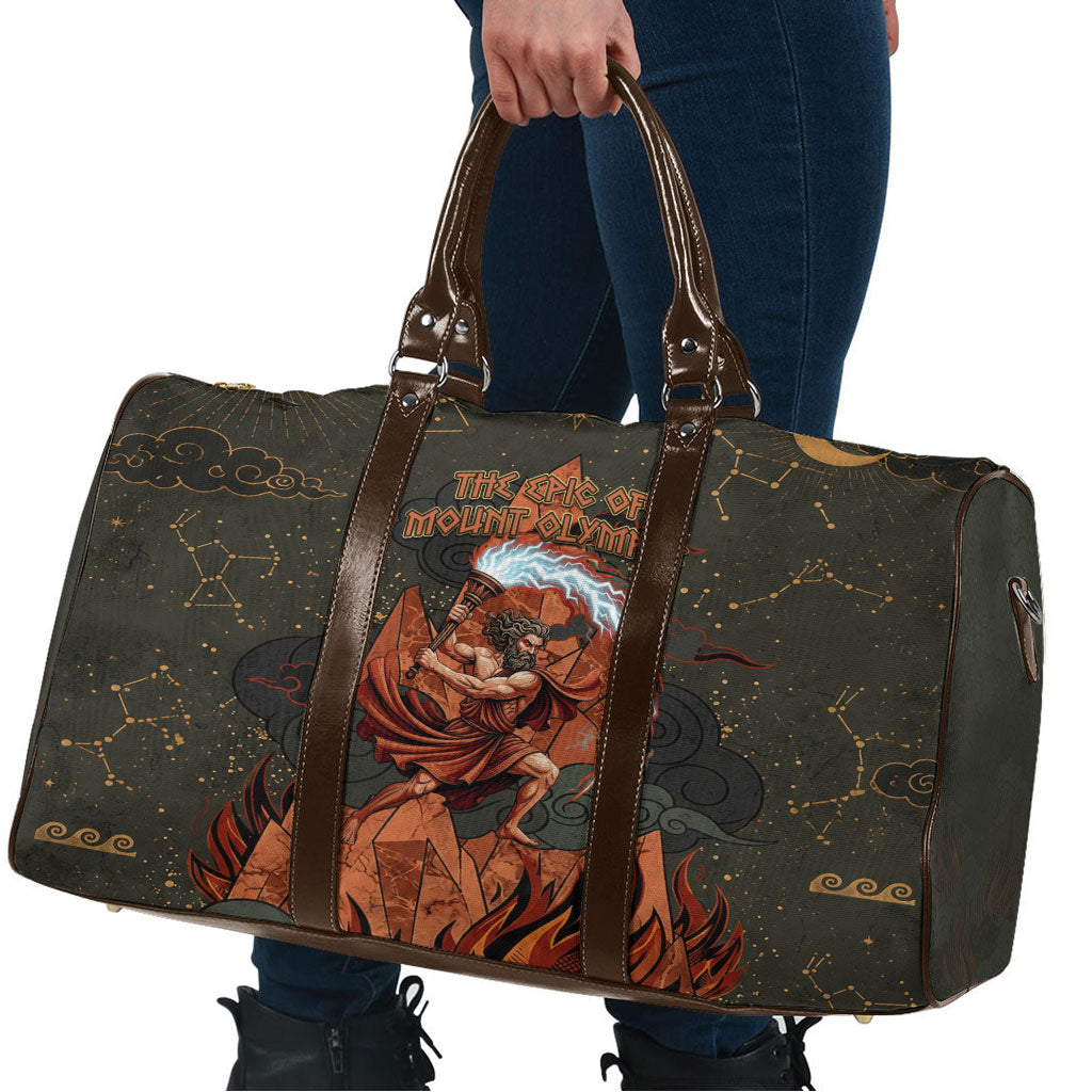 Mount Olympus Travel Bag Greek Prometheus Torch Flame Lightning Mountain Constellations
