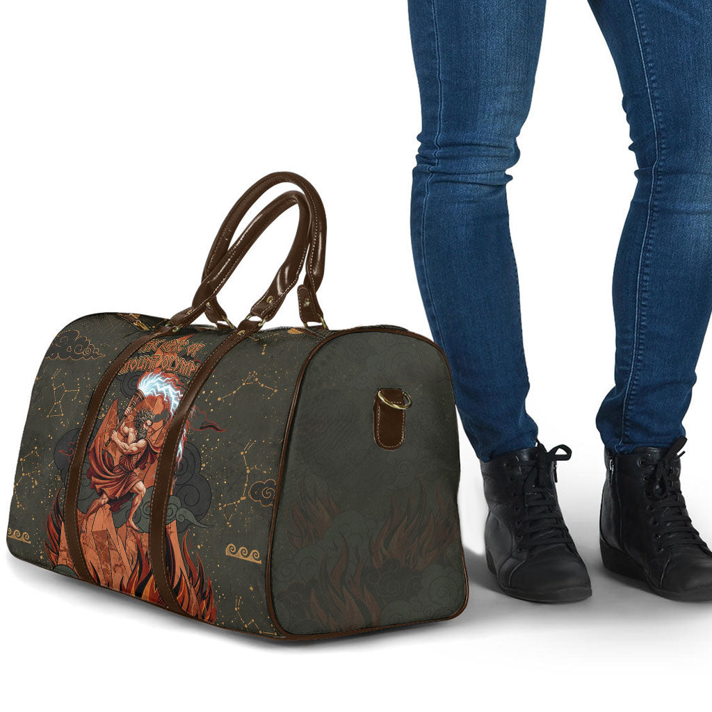 Mount Olympus Travel Bag Greek Prometheus Torch Flame Lightning Mountain Constellations