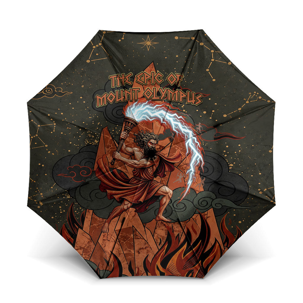 Mount Olympus Umbrella Greek Prometheus Torch Flame Lightning Mountain Constellations