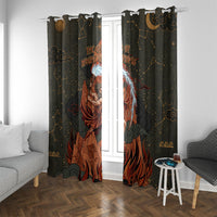 Mount Olympus Window Curtain Greek Prometheus Torch Flame Lightning Mountain Constellations