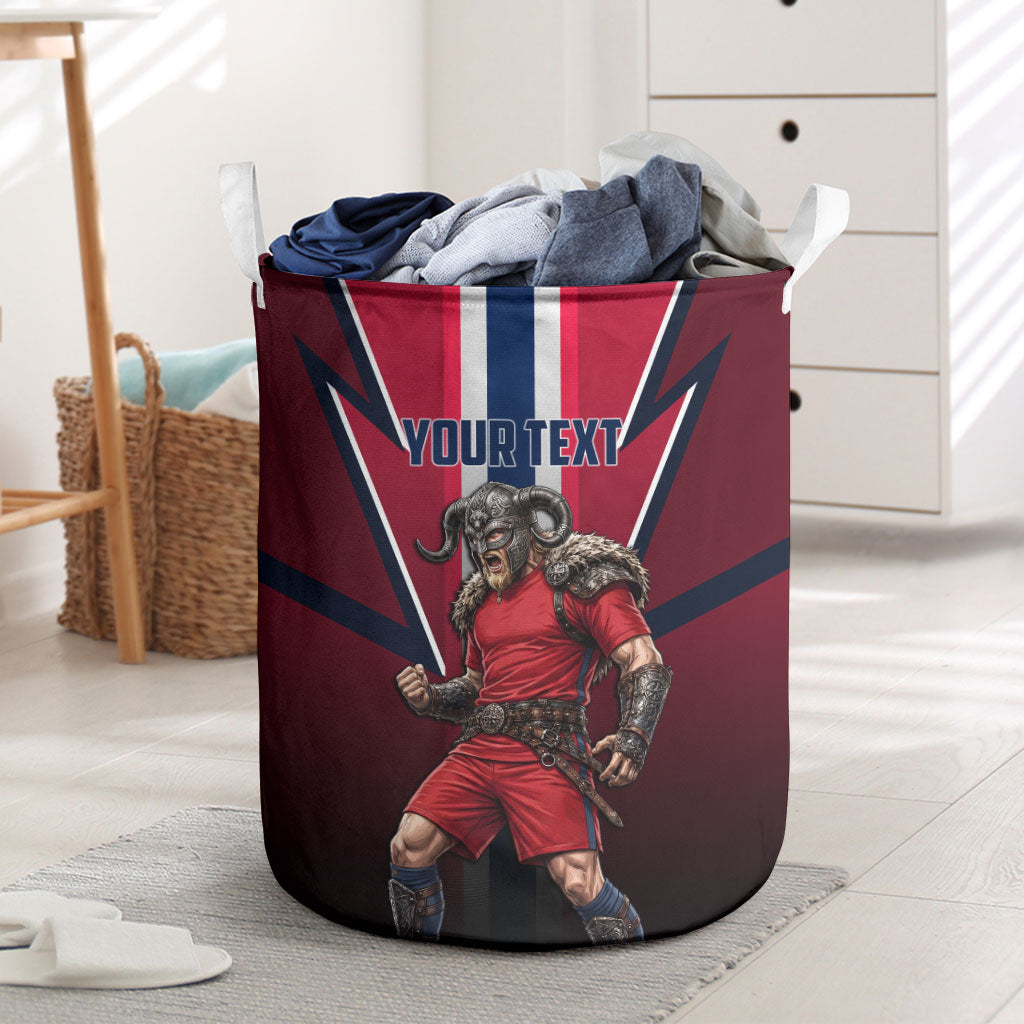 Personalized Norway Viking Laundry Basket Nordic Flag Sports Style