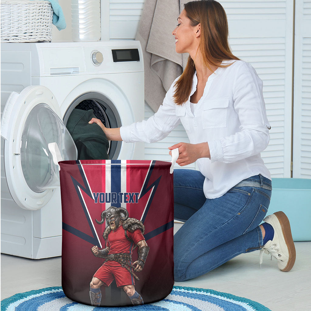 Personalized Norway Viking Laundry Basket Nordic Flag Sports Style