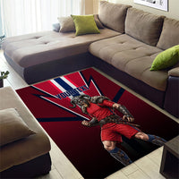 Personalized Norway Viking Area Rug Nordic Flag Sports Style
