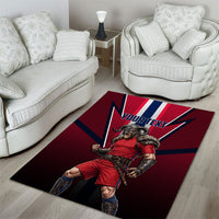 Personalized Norway Viking Area Rug Nordic Flag Sports Style