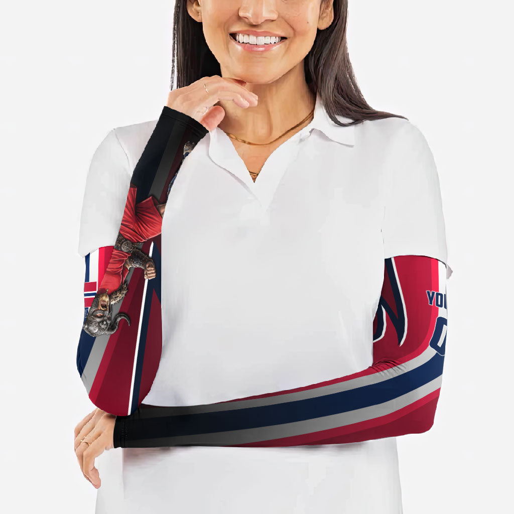 Personalized Norway Viking Arm Sleeves Nordic Flag Sports Style